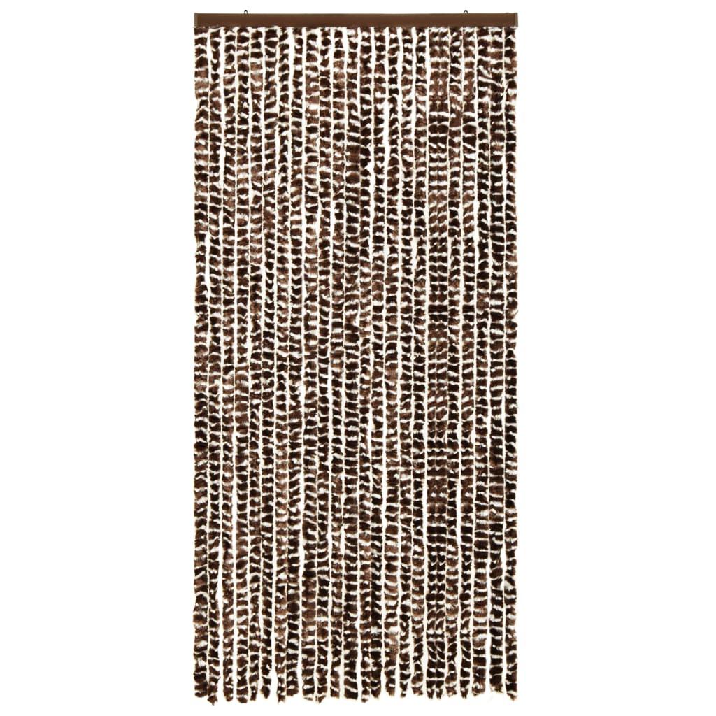 vidaXL Insektsdraperi brun och vit 100x220 cm chenille