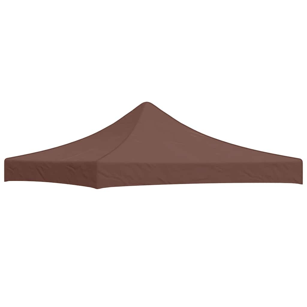 vidaXL Tak till partytält 3x3 m brun 270 g/m²