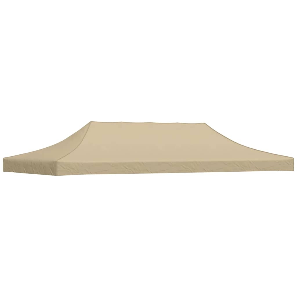 vidaXL Tak till partytält 6x3 m beige 270 g/m²