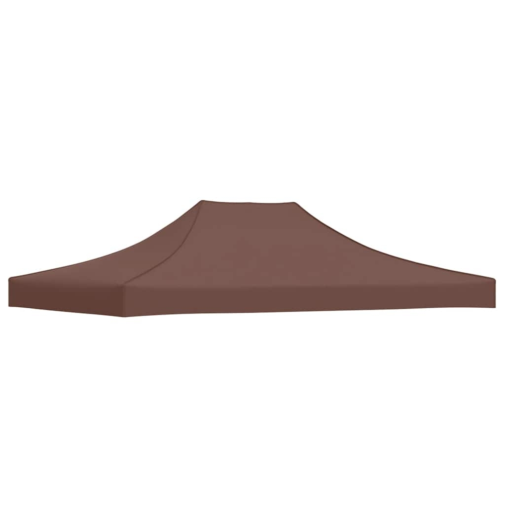 vidaXL Tak till partytält 4x3 m brun 270 g/m²
