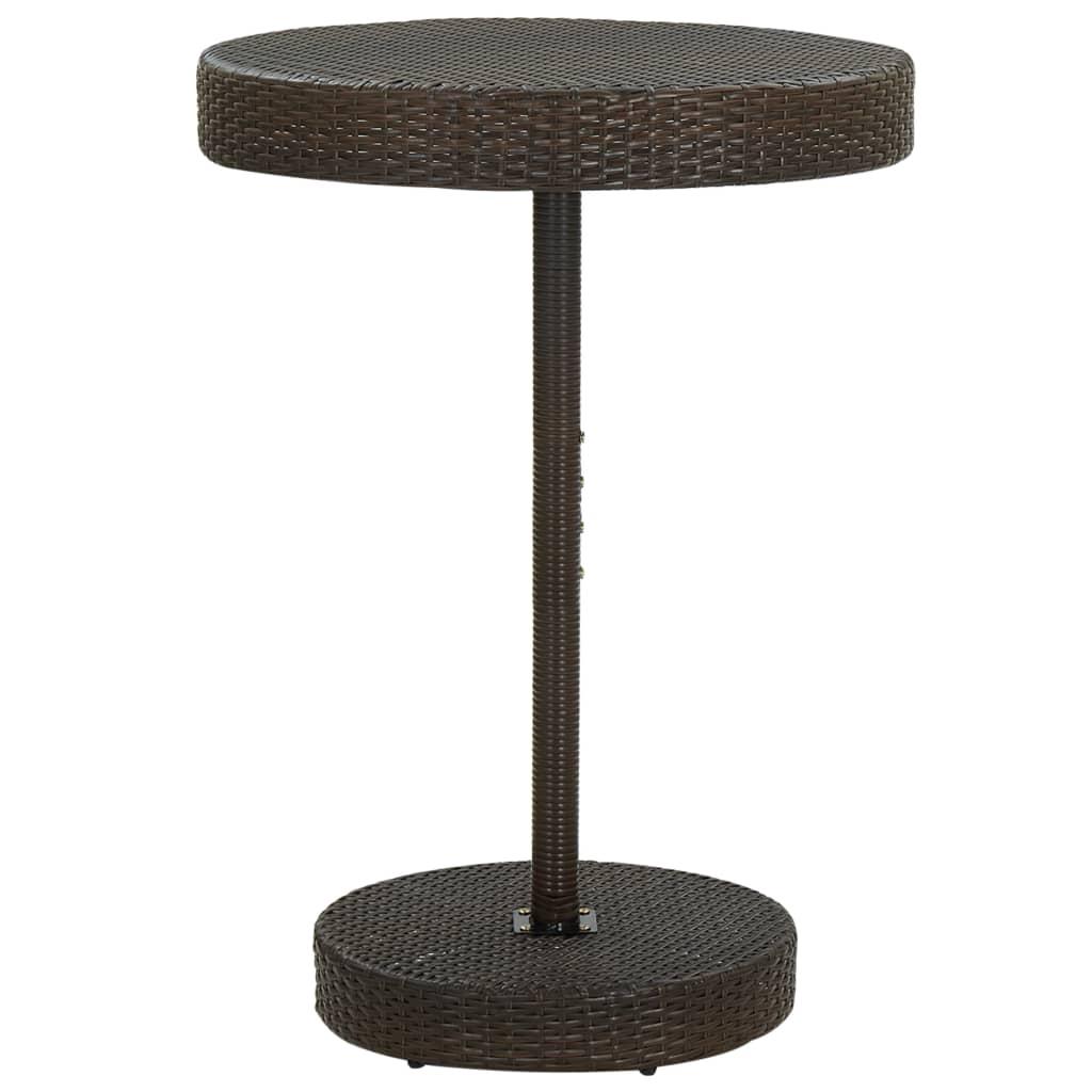 vidaXL Trädgårdsbord brun 75,5x106 cm konstrotting