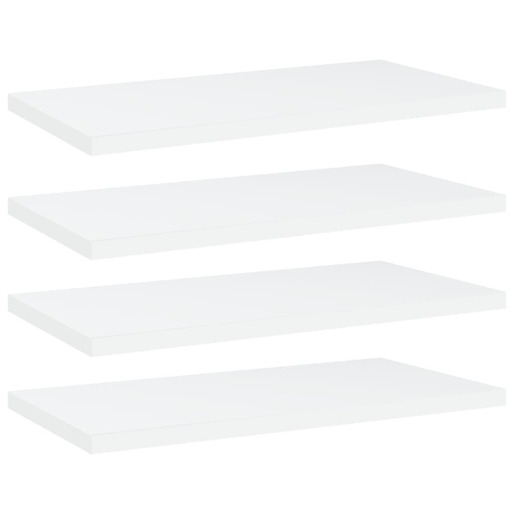 vidaXL Hyllplan 4 st vit 40x20x1,5 cm spånskiva