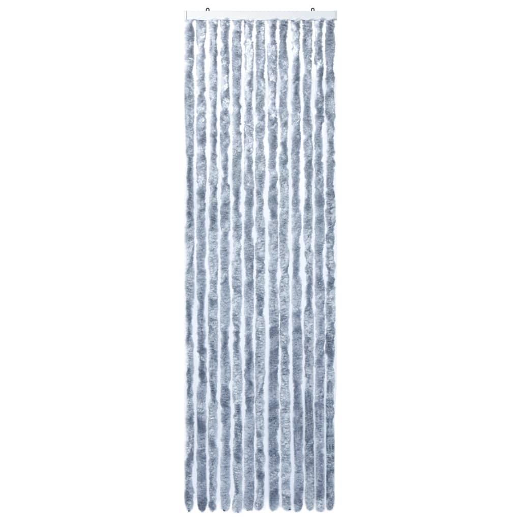 vidaXL Insektsdraperi silver 90x200 cm chenille