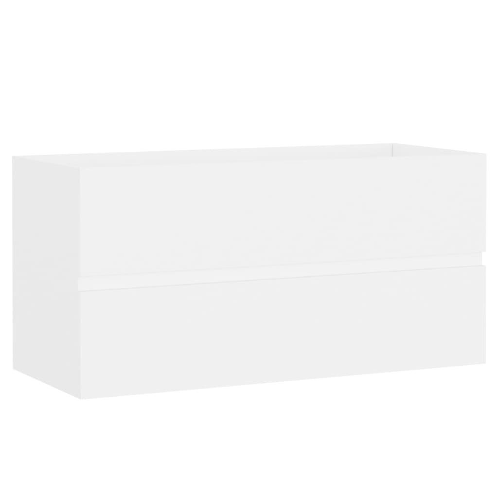 vidaXL Tvättställsskåp vit 90x38,5x45 cm konstruerat trä
