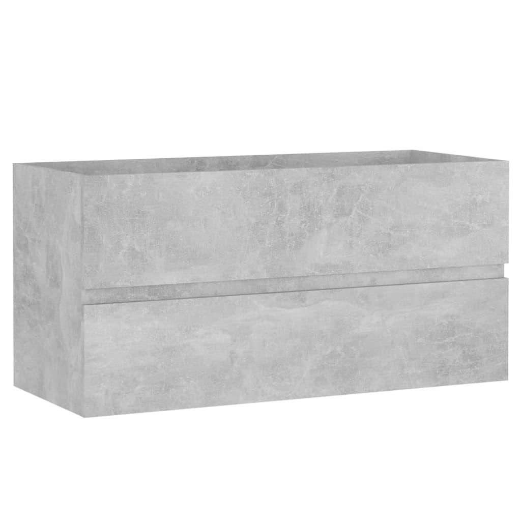 vidaXL Tvättställsskåp betonggrå 90x38,5x45 cm konstruerat trä