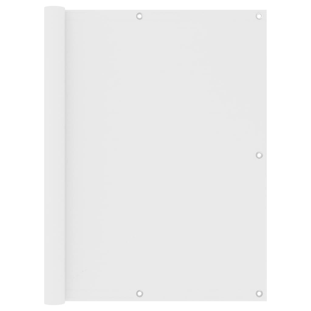vidaXL Balkongskärm vit 120x600 cm oxfordtyg