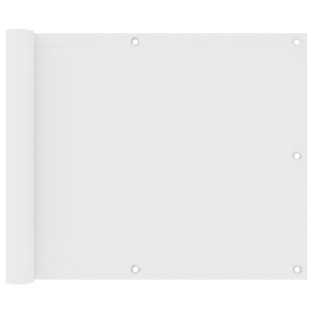 vidaXL Balkongskärm vit 75x500 cm oxfordtyg