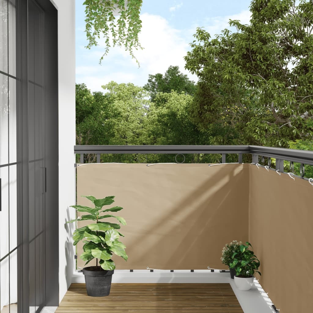 vidaXL altanafskærmning 90x300 cm oxfordstof beige