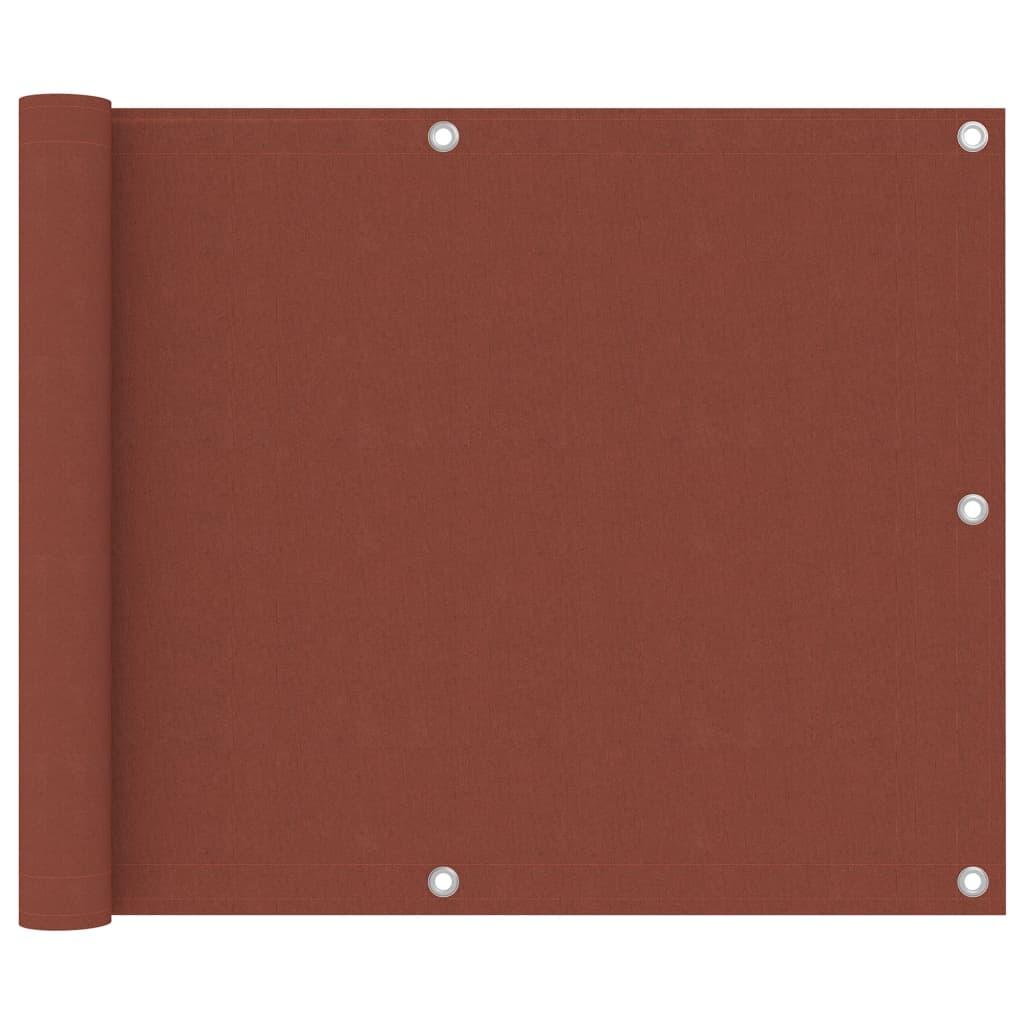 vidaXL Balkongskärm terrakotta 75x300 cm oxfordtyg
