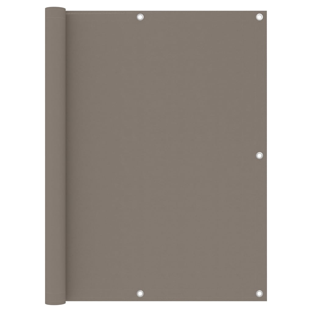 vidaXL Balkongskärm taupe 120x500 cm oxfordtyg