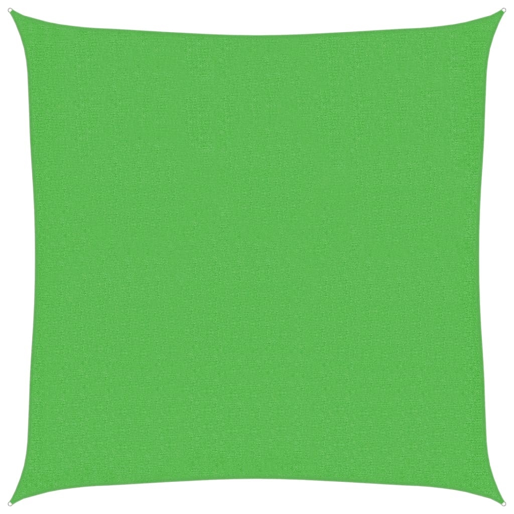 vidaXL Solsegel 160 g/m² ljusgrön 3,6x3,6 m HDPE