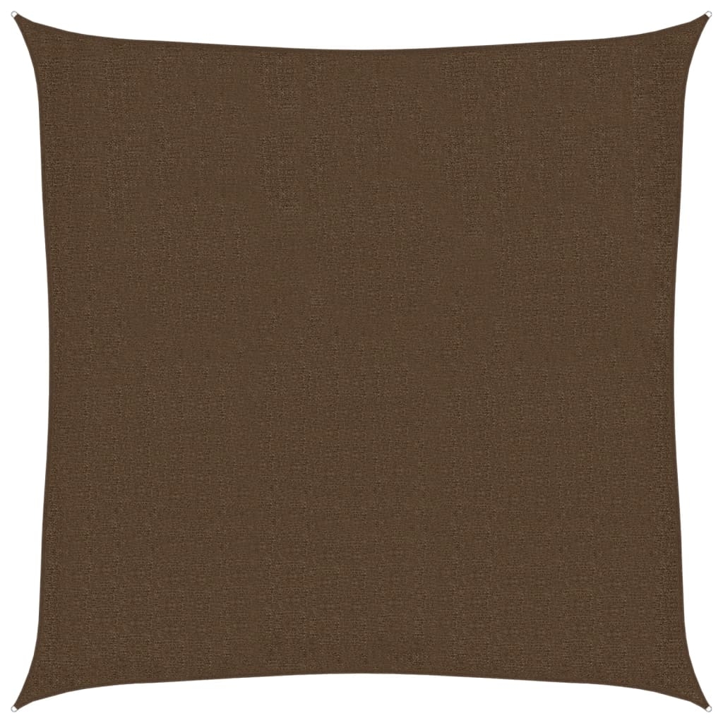 vidaXL Solsegel 160 g/m² brun 2,5x2,5 m HDPE