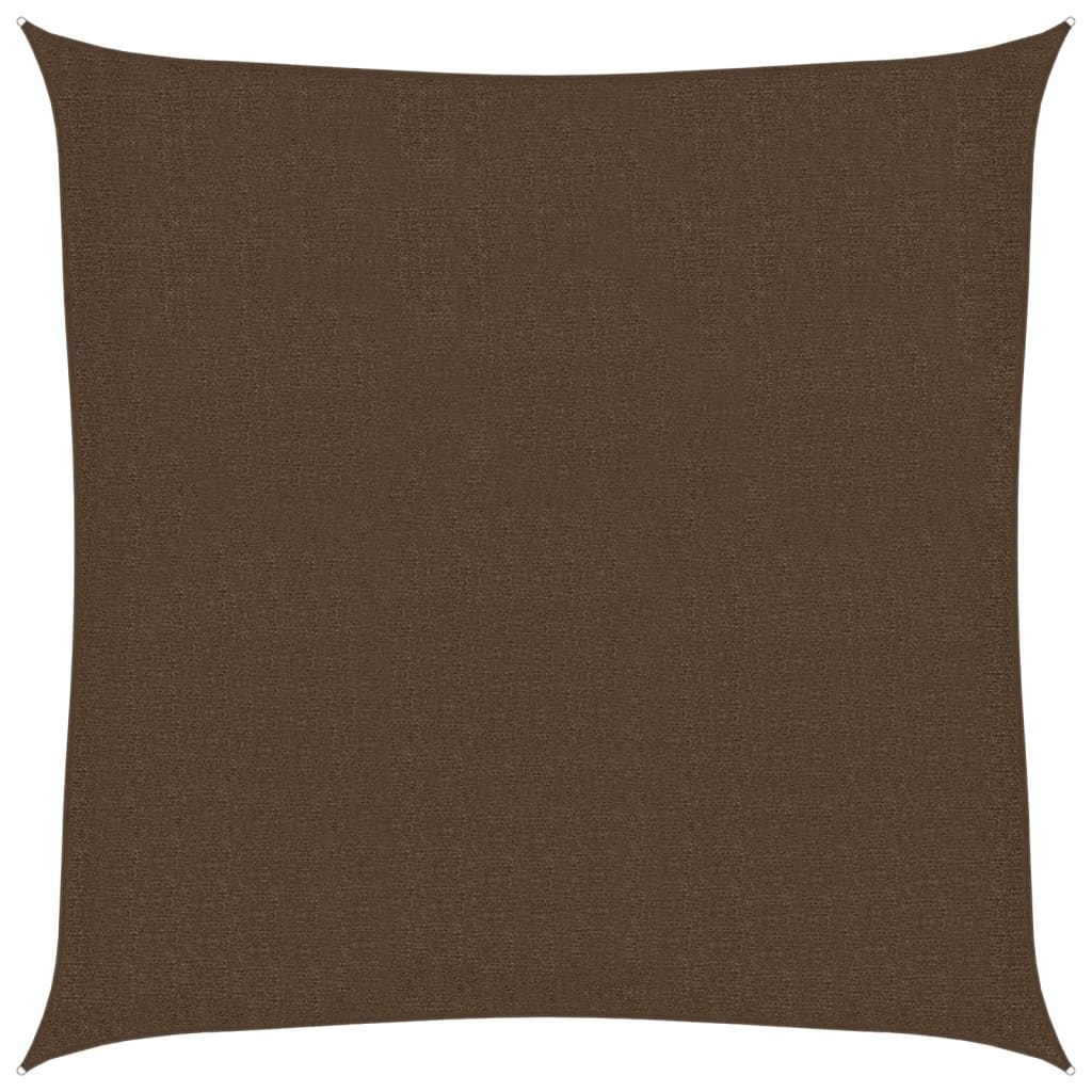 vidaXL Solsegel 160 g/m² brun 3x3 m HDPE
