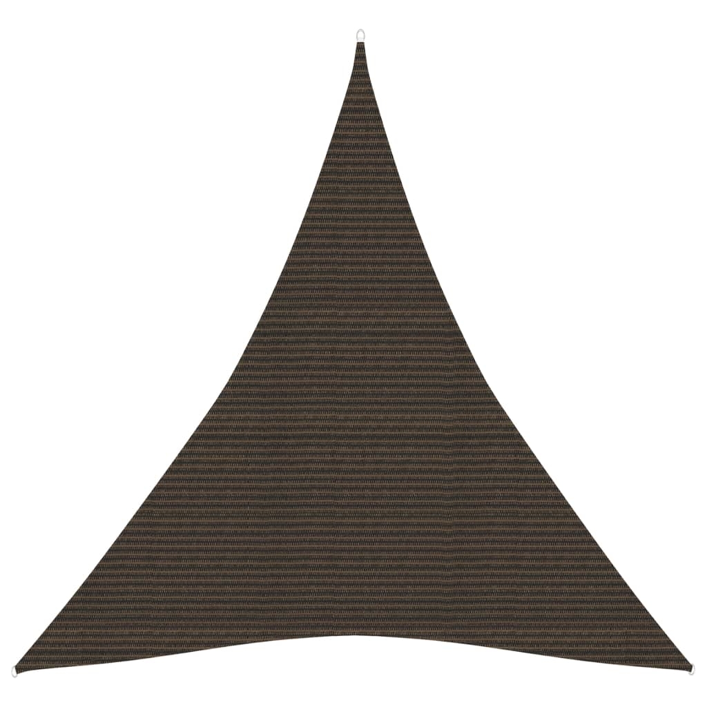 vidaXL Solsegel 160 g/m² brun 5x6x6 m HDPE