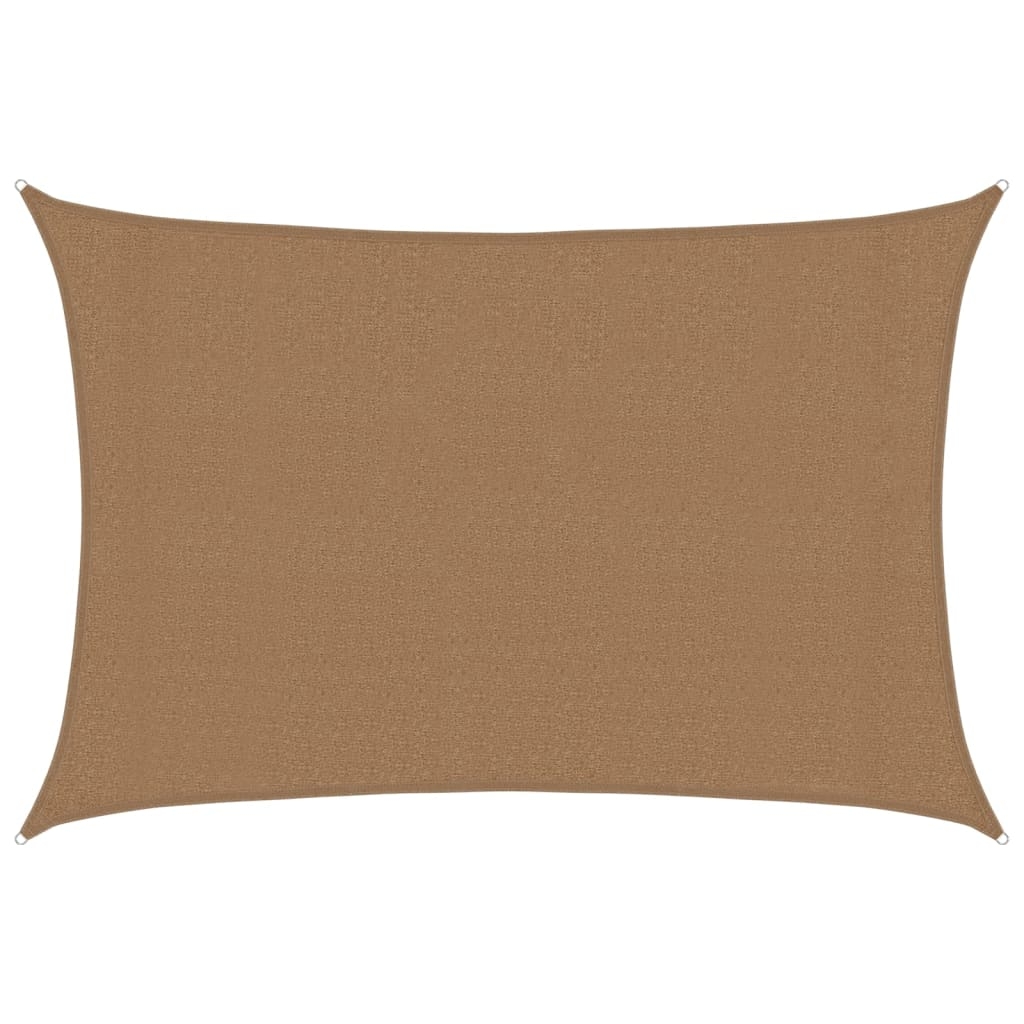 vidaXL Solsegel 160 g/m² taupe 3x4,5 m HDPE