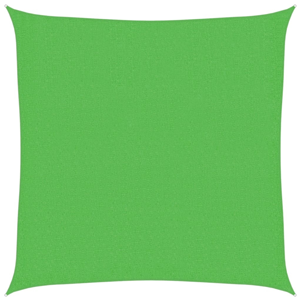 vidaXL Solsegel 160 g/m² ljusgrön 3x3 m HDPE