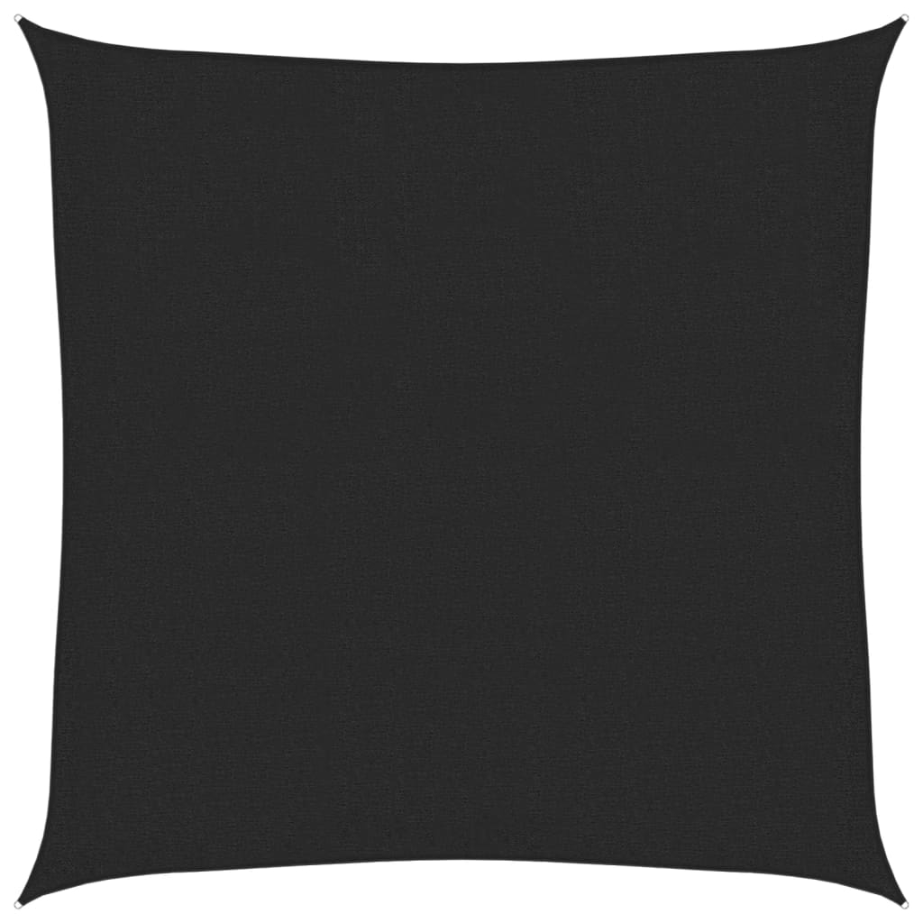 vidaXL Solsegel 160 g/m² svart 3,6x3,6 m HDPE