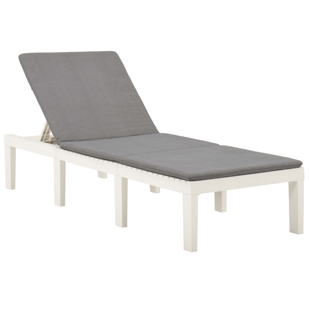 vidaXL Solsäng med dyna plast