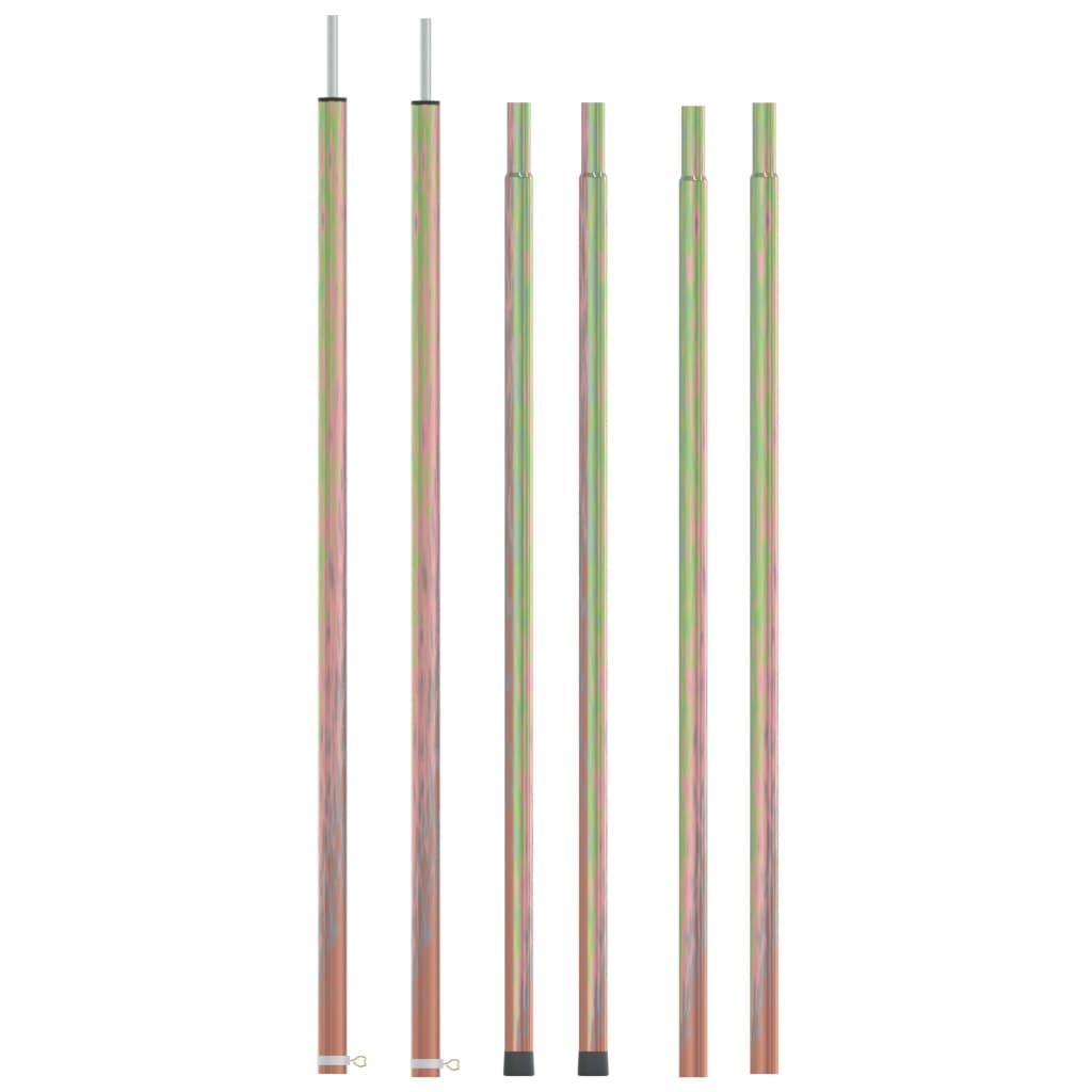 vidaXL Teleskopiska tältpinnar 170-255 cm 2 st galvaniserat stål