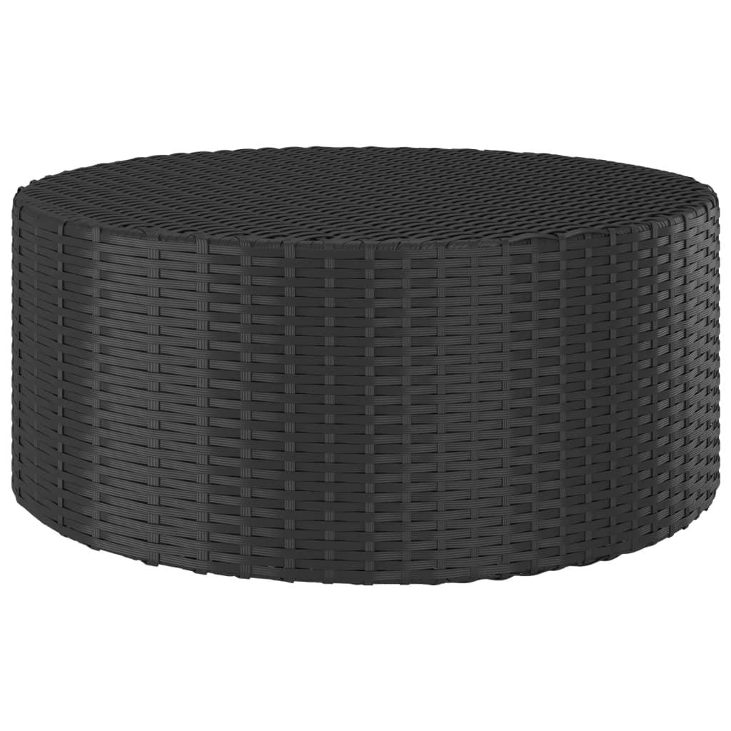 vidaXL Trädgårdsbord svart 68x68x30 cm konstrotting