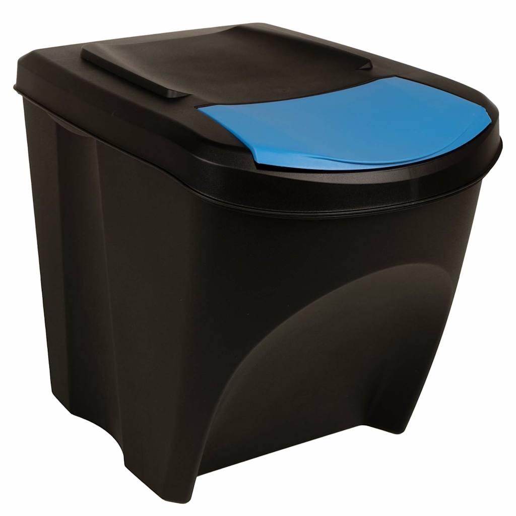 vidaXL Staplingsbara soptunnor 3 st antracit 75 L