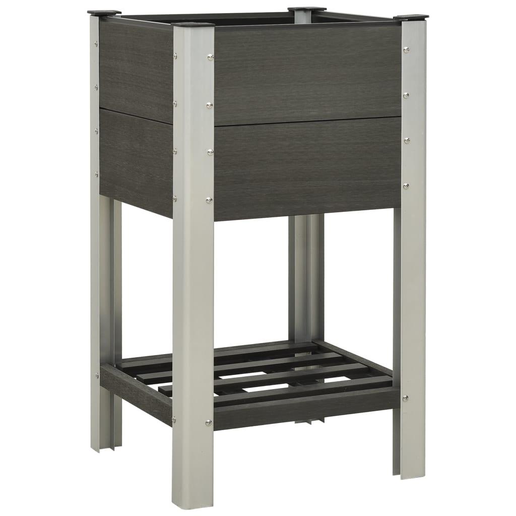 vidaXL Upphöjd odlingslåda med hylla 50x50x90 cm WPC