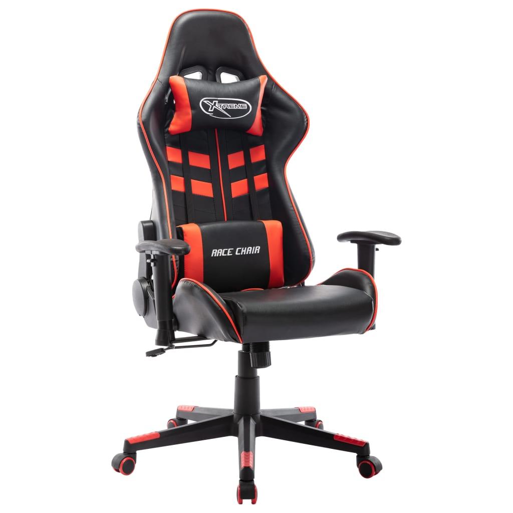 vidaXL Gamingstol svart och röd konstläder