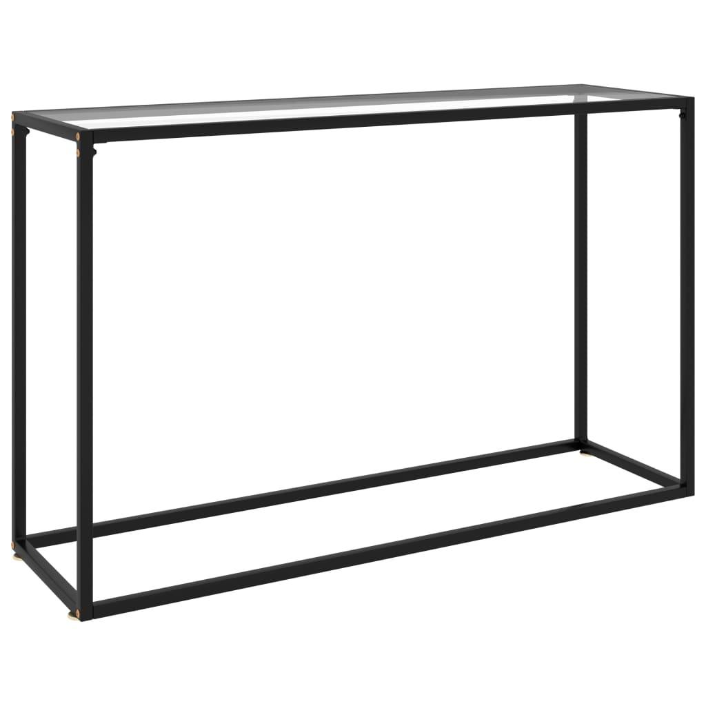 vidaXL Konsolbord transparent 120x35x75 cm härdat glas