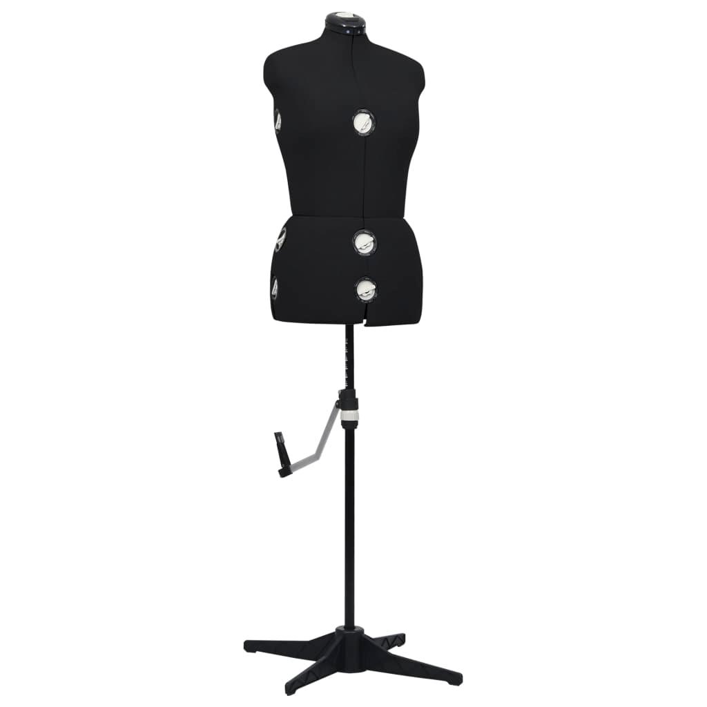 vidaXL Justerbar provdocka dam svart M stl 40-46