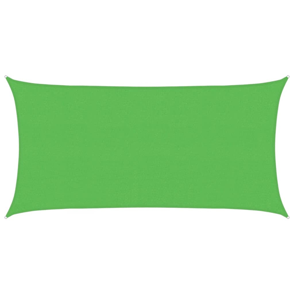 vidaXL Solsegel 160 g/m² ljusgrön 2,5x4,5 m HDPE