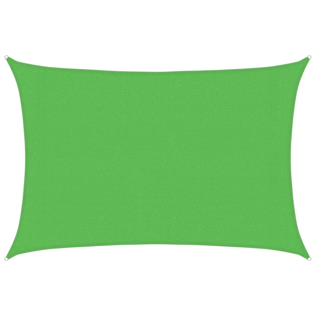 vidaXL Solsegel 160 g/m² ljusgrön 3x4 m HDPE