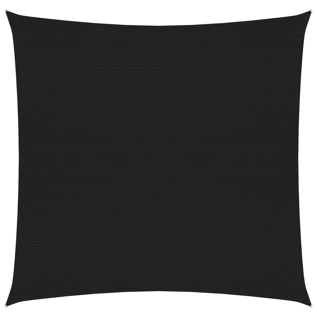 vidaXL Solsegel 160 g/m² svart 3x3 m HDPE