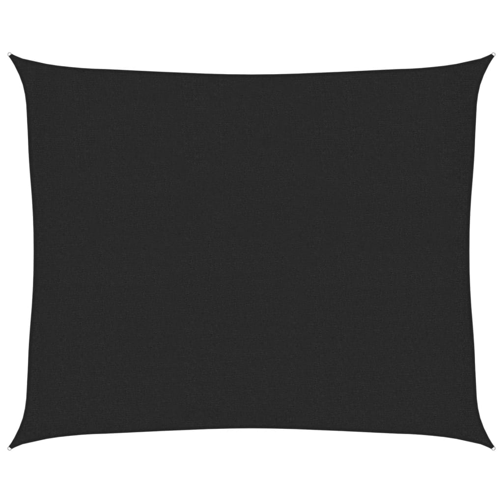 vidaXL Solsegel 160 g/m² svart 2,5x3 m HDPE