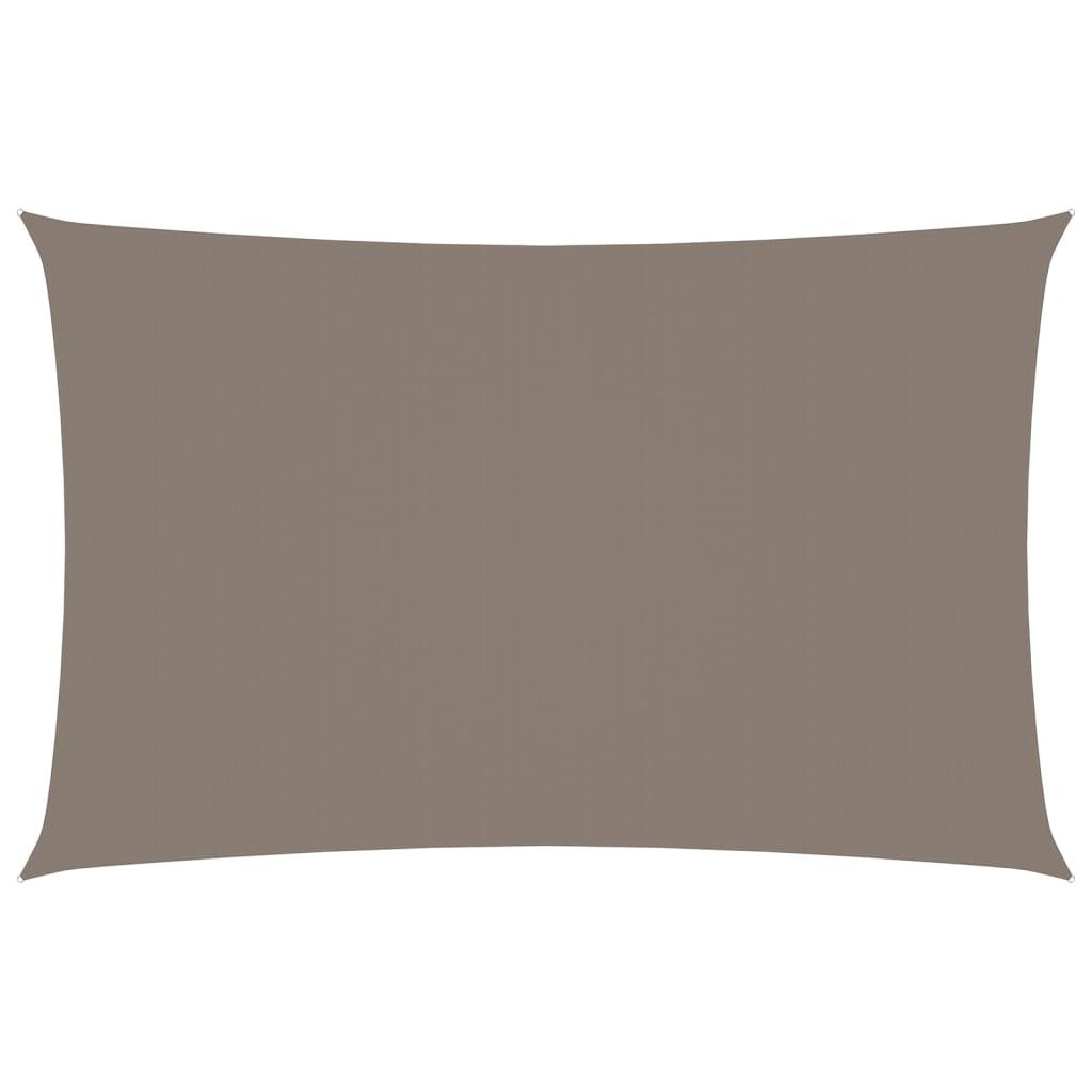 vidaXL Solsegel oxfordtyg rektangulärt 3x6 m taupe