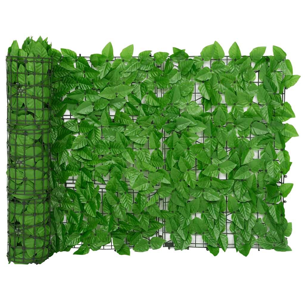 vidaXL Balkongskärm gröna blad 500x75 cm