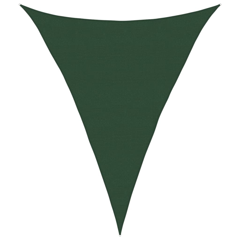 vidaXL Solsegel 160 g/m² mörkgrön 5x6x6 m HDPE