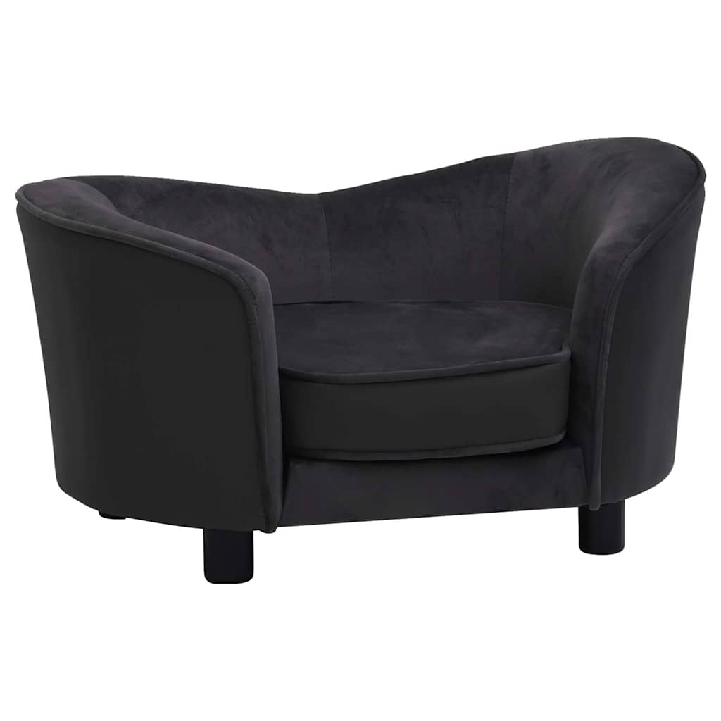 vidaXL Hundsoffa svart 69x49x40 cm plysch och konstläder