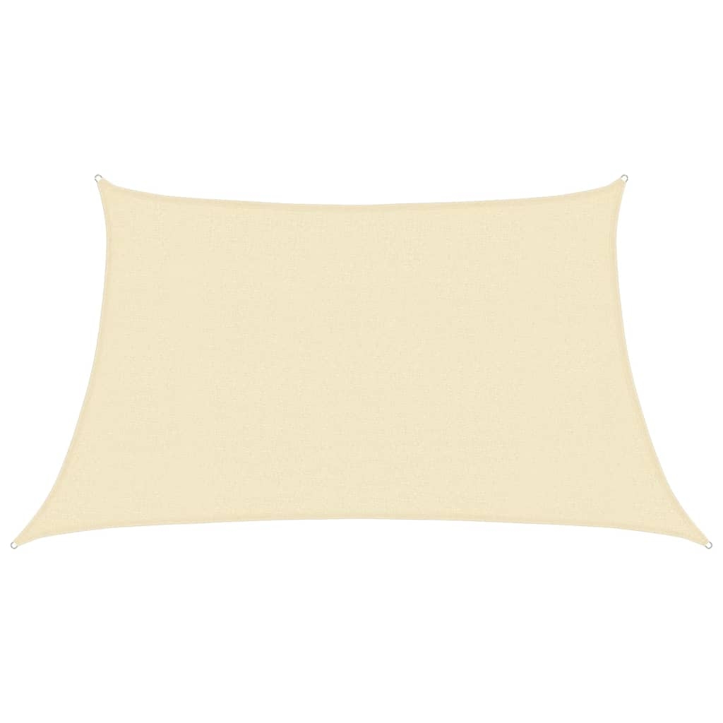vidaXL Solsegel 160 g/m² gräddvit 3/4x2 m HDPE