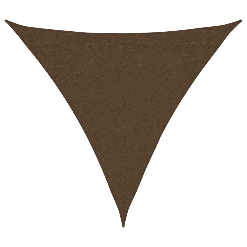 vidaXL Solsegel 160 g/m² brun 3,6x3,6x3,6 m HDPE