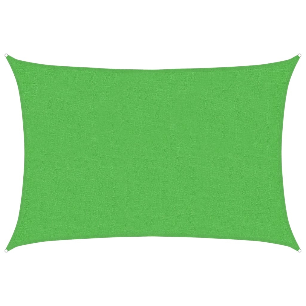 vidaXL Solsegel 160 g/m² ljusgrön 2x2,5 m HDPE