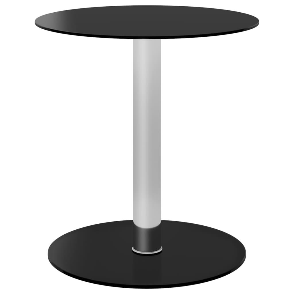vidaXL Soffbord svart 40 cm härdat glas