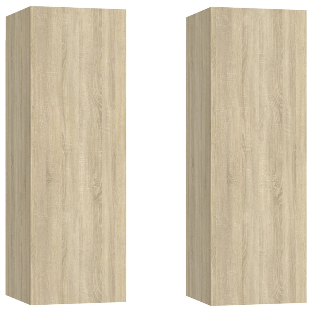 vidaXL TV-skåp 2 st sonoma-ek 30,5x30x90 cm konstruerat trä