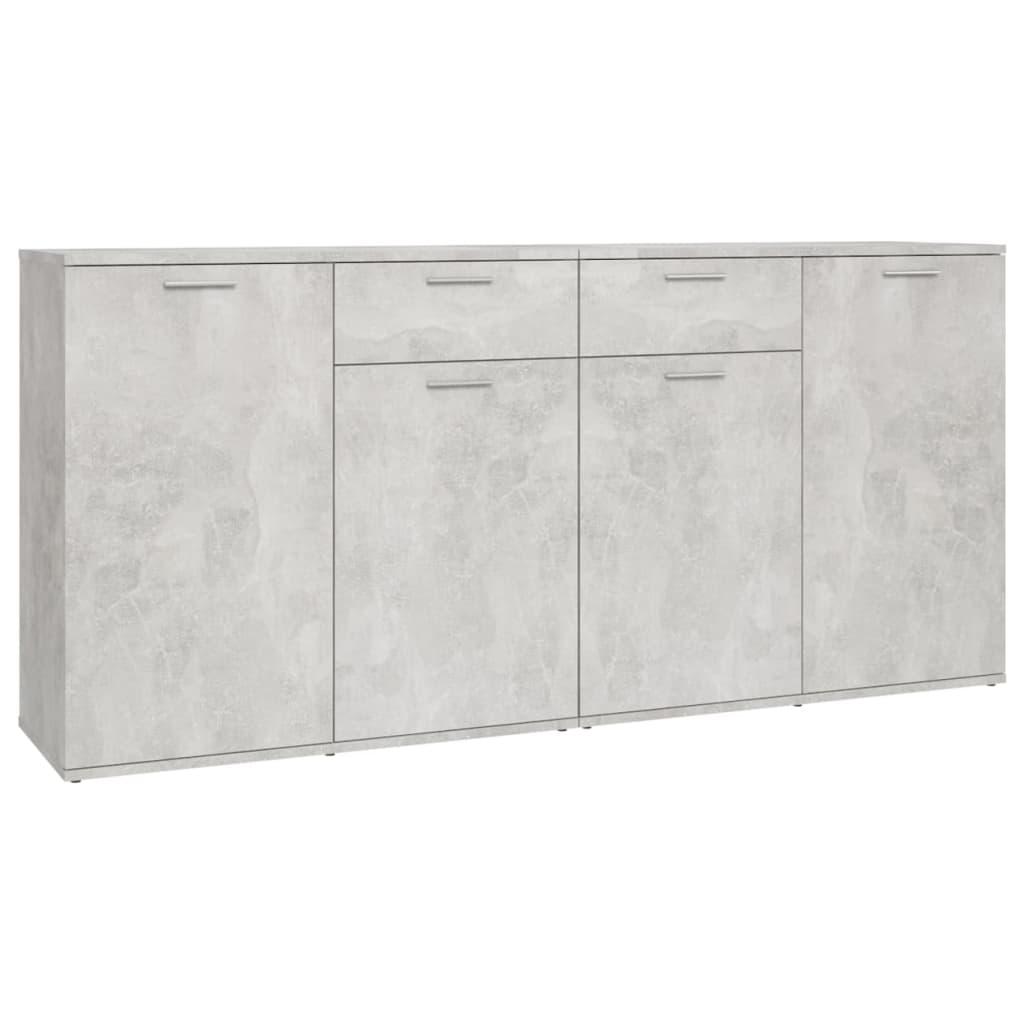 vidaXL Skänk betonggrå 160x36x75 cm spånskiva