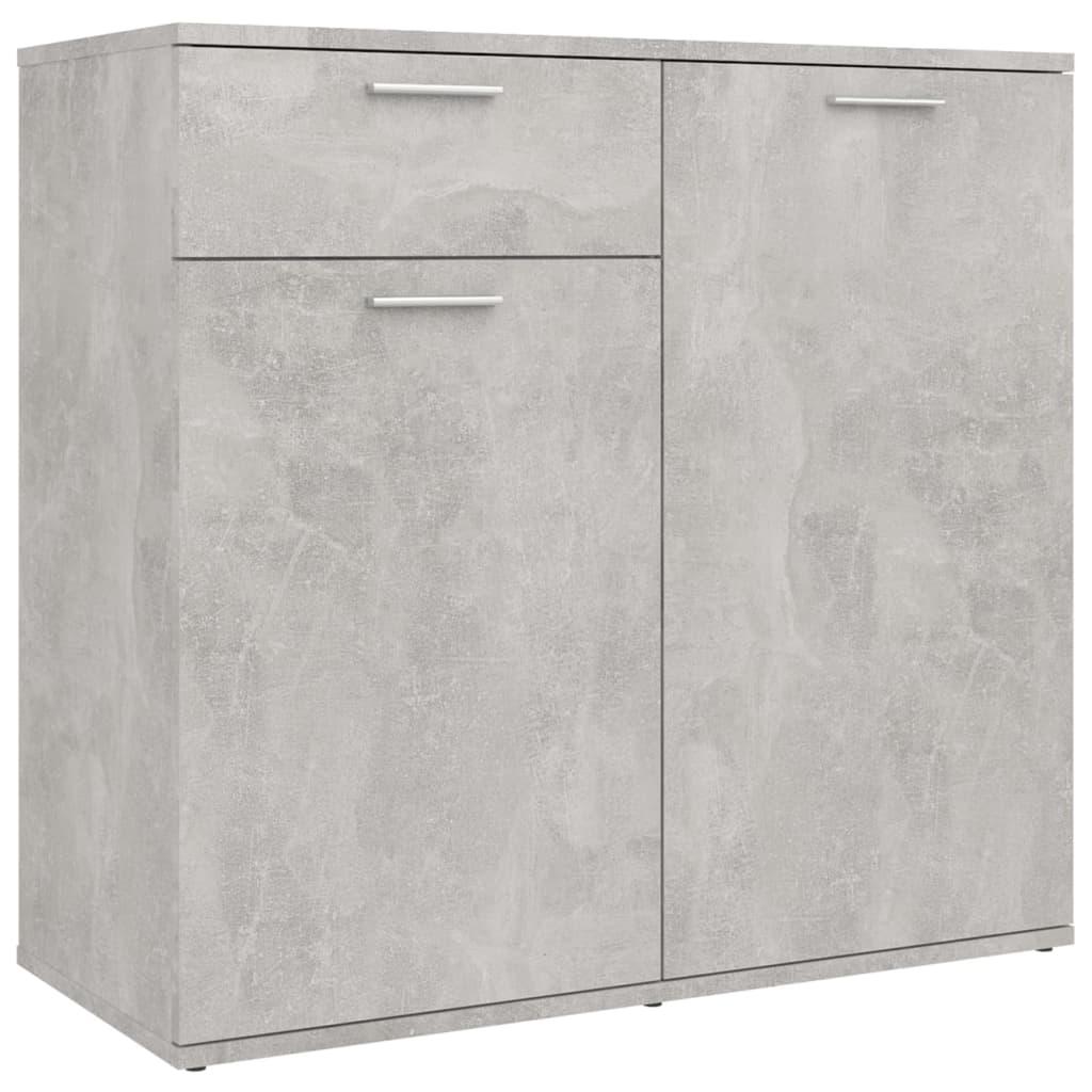 vidaXL Skänk betonggrå 80x36x75 cm spånskiva