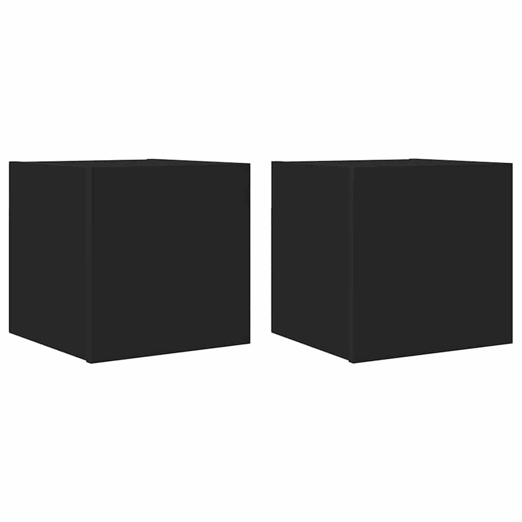 vidaXL Väggmonterade tv-skåp 2 st svart 30,5x30x30 cm