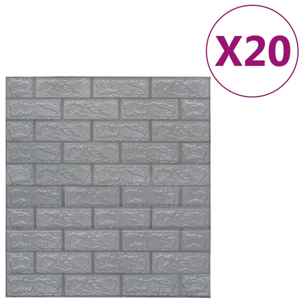 vidaXL 3D-tapet tegel självhäftande 20 delar