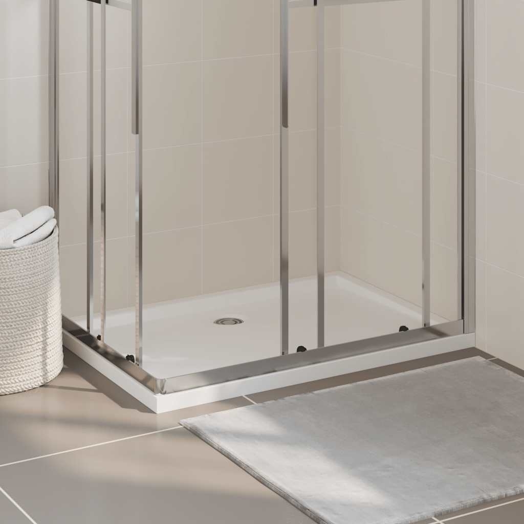 vidaXL Duschkar rektangulärt ABS vit 70x100 cm