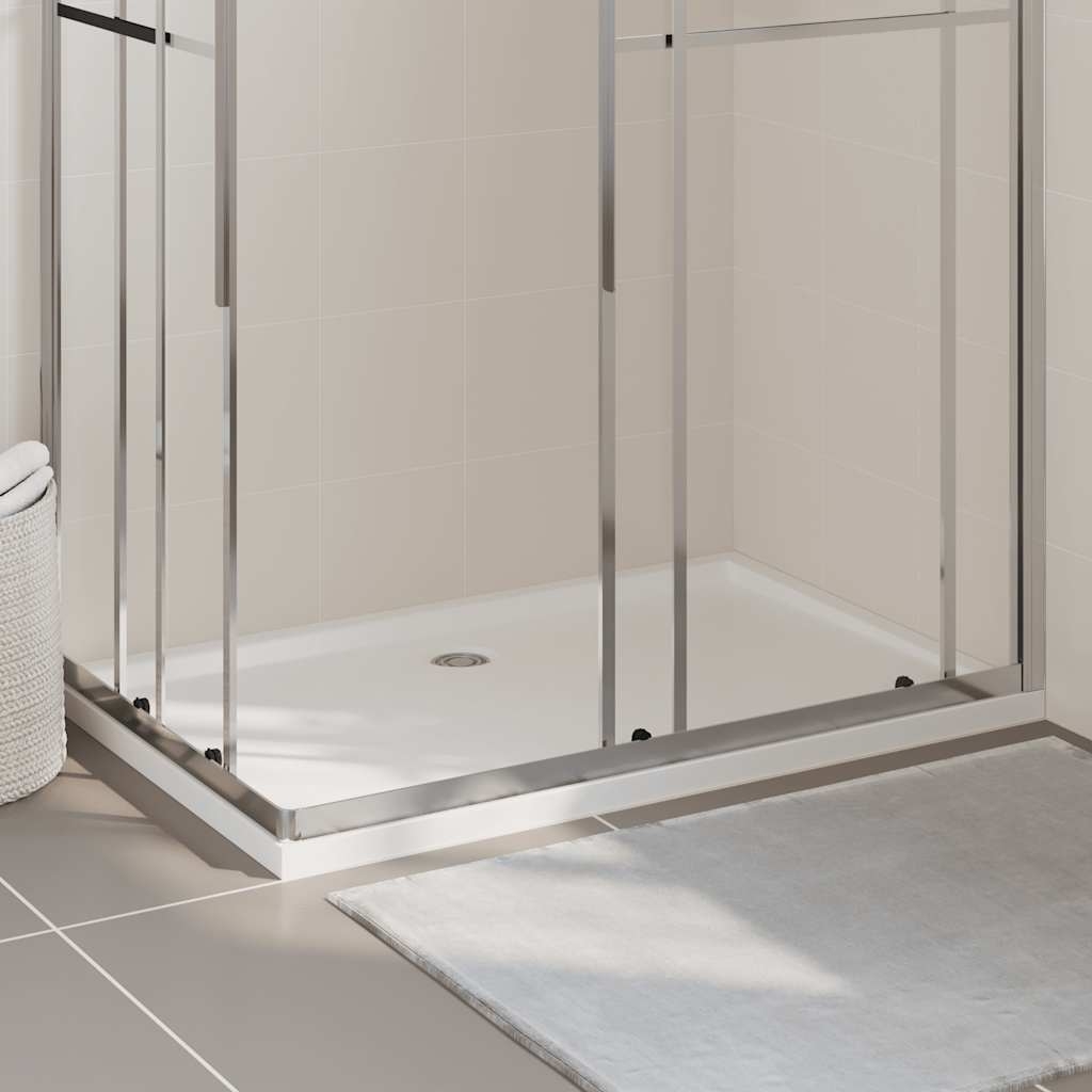 vidaXL Duschkar rektangulärt ABS vit 80x120 cm