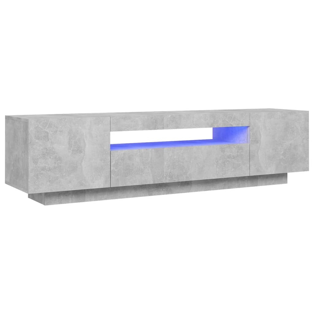 vidaXL TV-benk med LED-lys betonggrå 160x35x40 cm vidaXL TV-benk med LED-lys betonggrå 160x35x40 cm