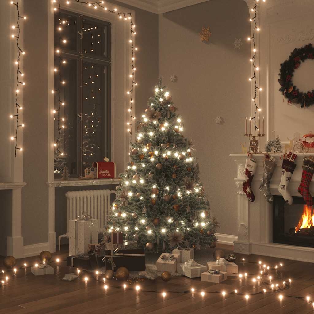 vidaXL Ljusslinga med 150 LED varmvit 15 m PVC